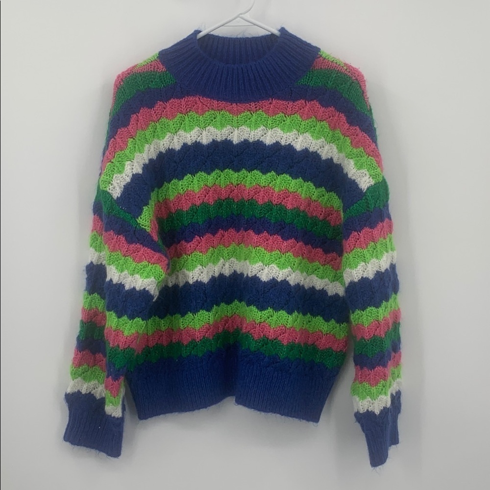 99 Jane Street Bright Striped Sweater Women’s Size XL